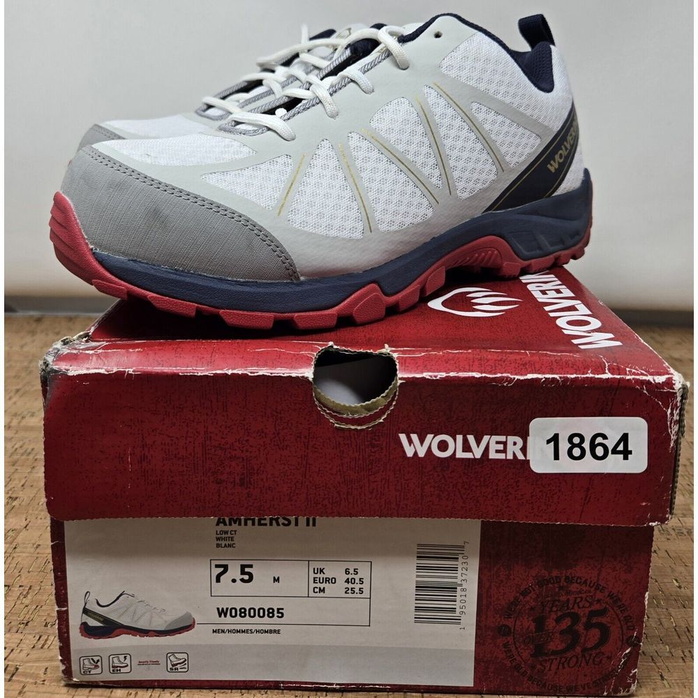 Wolverine Amherst II Work Shoes Mens 7.5M Composite Safety Toe Low-Top Cushioned